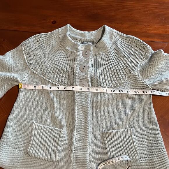 Apt.9 Petite Size PS Gray Retro Cardigan Sweater Cropped Y2K - Picture 8 of 10
